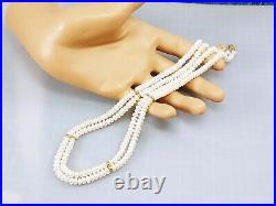 Akoya 14k Filigree Double Strand Pearl Necklace and Triple Bracelet SET