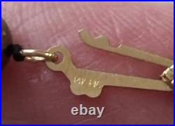 Akoya Pearl 5.9mm-5.5mm Black w Pink Overtone Necklace & Bracelet Set 14k Clasps