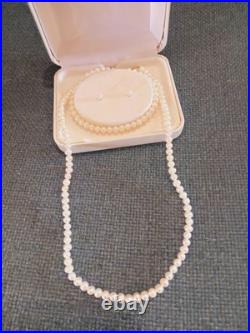 Akoya Pearl Jewelry Set with 14k Gold Necklace Bracelet Stud Earrings 5mm with Box