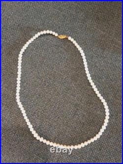 Akoya Pearl Jewelry Set with 14k Gold Necklace Bracelet Stud Earrings 5mm with Box
