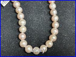 Akoya Pink Pearl Jewelry Set with 14k Gold Necklace, Bracelet, Stud Earrings DS30