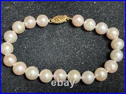 Akoya Pink Pearl Jewelry Set with 14k Gold Necklace, Bracelet, Stud Earrings DS30