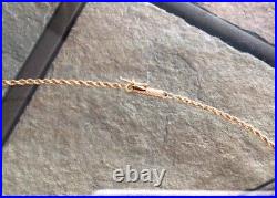 Alexandrite Pendant 14k Gold Twisted Chain 21 Necklace + 10k Drop Earrings Set