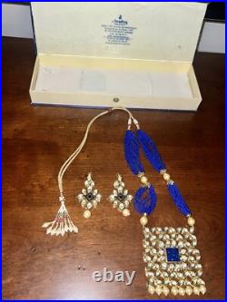 Amarsons Pearl And Fine Jewels Gold Necklace/ Earring Set Indian Fine Jewelry