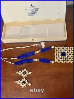 Amarsons Pearl And Fine Jewels Gold Necklace/ Earring Set Indian Fine Jewelry