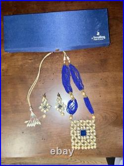 Amarsons Pearl And Fine Jewels Gold Necklace/ Earring Set Indian Fine Jewelry