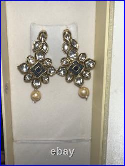 Amarsons Pearl And Fine Jewels Gold Necklace/ Earring Set Indian Fine Jewelry