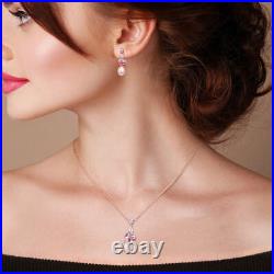 Amour 18K Rose Gold Silver Cultured Freshwater Pearl, Topaz & Rose de France Set Amour 18K Rose Gold Silver Cultured Freshwater Pearl, Topaz & Rose de France Set