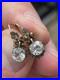 Antique-10k-Rose-Gold-Paste-Stone-Front-Closure-Drop-Earrings-Cool-Set-01-bnqr