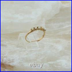 Antique 14K Yellow Gold Pearl Ring Prong Set Size 6.5 Circa 1930