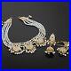 Antique-22K-Gold-Sea-Pearl-Multi-Strand-Necklace-Hoop-Earrings-Set-62-5-Grams-01-elw