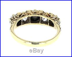 Antique Diamond and Pearl Gallery Set Ring
