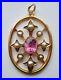 Antique-Edwardian-10-Carat-Gold-Pendant-Set-With-Pink-Tourmaline-And-Seed-Pearls-01-xh