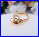 Antique-Edwardian-1911-9ct-Gold-Band-Ring-with-Pearl-Set-Heart-Charm-Size-N-01-uovq