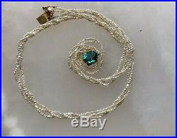 Antique Georgian natural seed pearl multist strand necklace withgem set gold clasp