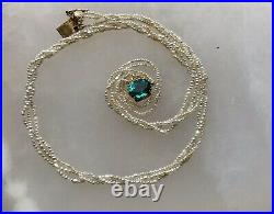 Antique Georgian seed pearl necklace withgem set gold clasp