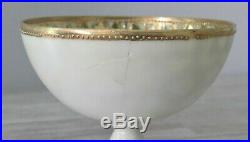 Antique Nippon Moriage Gold Bead Punch Bowl Set withCups & Stand MAPLE LEAF MARK