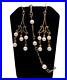 Antique-Old-Vintage-Set-Bracelet-Earrings-Art-Nouveau-Goldwash-Brass-Faux-Pearls-01-mttk