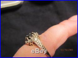 Antique Set Gold Sapphire and Diamond Ring, Diamond Ring and Gold Pearl Necklace