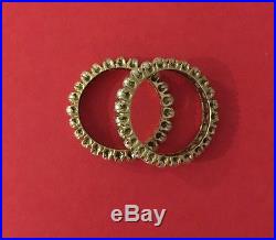 Antique Set Of Two (2) 14k Gold Pearl Eternity Rings Bands