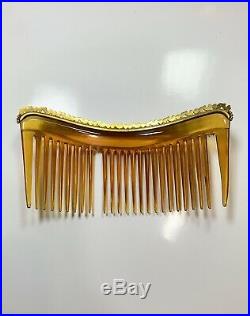 Antique Tiffany & Co. 14k Gold Blonde Tortoise Shell Hair Comb Pin Set Mantilla