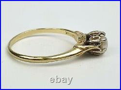 Antique Victorian 10K Gold Sz 8.75 Claw Set Pearl Ring withOrig Velvet Box Signed