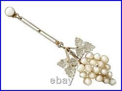 Antique Victorian Natural Pearl and 15ct Yellow Gold Platinum Set Drop Earrings