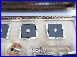 Art Deco 9ct White Gold, Onyx & Seed Pearls Cufflinks, Buttons & Studs Box Set