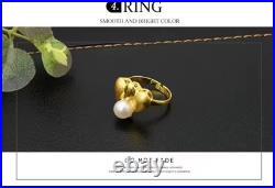Aura Luxury 24K Gold Bridal Pearl Jewelry Set for Women Zircon Crystal Necklac Aura Luxury 24K Gold Bridal Pearl Jewelry Set for Women Zircon Crystal Necklac