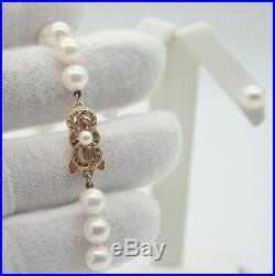 Authentic 7mm Mikimoto South Sea Pearls 18k Gold 7 Bracelet & Stud Earrings Set