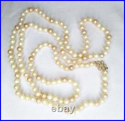 Authentic CHANEL Pearls SET Necklace Earrings Brooch Snowflake