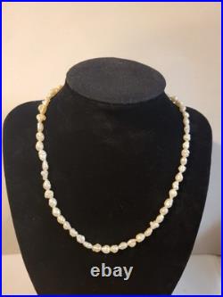 Baroque Freshwater Pearl 15 Necklace With 14k Gold Clasp & 6mm Pearl Earring Set