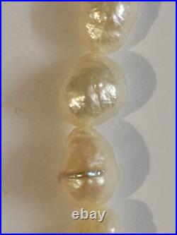 Baroque Freshwater Pearl 15 Necklace With 14k Gold Clasp & 6mm Pearl Earring Set