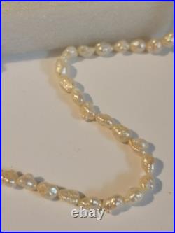 Baroque Freshwater Pearl 15 Necklace With 14k Gold Clasp & 6mm Pearl Earring Set