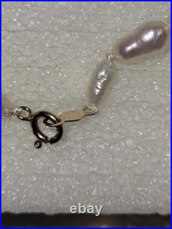 Baroque Freshwater Pearl 15 Necklace With 14k Gold Clasp & 6mm Pearl Earring Set