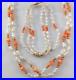 Baroque-Pearl-Coral-14k-Gold-Two-Three-Strand-Necklace-Bracelet-Set-01-rxjn