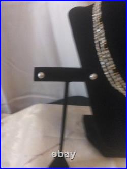 Beautiful 14 Karat Gold Pearl Knotted Necklace And Bracelet With Onyx And