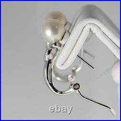 Beautiful 14K White Gold Cultured Pearl Earrings & Ring Set