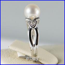 Beautiful 14K White Gold Cultured Pearl Earrings & Ring Set