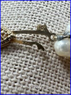 Beautiful 14k Gold Signed RTI Freshwater Pearl & Quartz Necklace & Bracelet Set