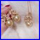 Beautiful-NATURAL-SOUTH-SEA-golden-10-11mm-pearl-pendant-NECKLACE-earring-set-01-wn