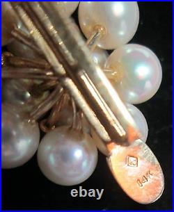 Beautiful Vintage Pearl and Diamond Pearl Shortener Set in 14 K Gold