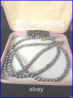 Black Peacock Cultured Pearl Necklace & Bracelet Set With 14kt Gold Clasp 18