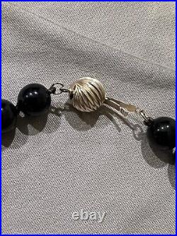 Black onyx, pearl 14 Karat Gold Set Of Earrings, Necklace, Bracelet All 14k