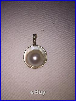 Blister pearl In 14k Gold Setting