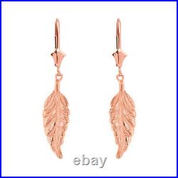 Bohemia Boho Feather Drop Earring Set(Available In YellowithRose/White Gold)