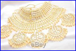 Bollywood Padmavat Bridal Necklace Earrings Maang Tikka Set Partywear Jewellery