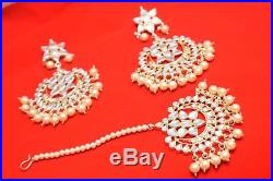 Bollywood Padmavat Bridal Necklace Earrings Maang Tikka Set Partywear Jewellery