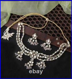 Bollywood Pearl Gold Tone Bridal Indian Fashion Jewelry Necklace Earring Set Bollywood Pearl Gold Tone Bridal Indian Fashion Jewelry Necklace Earring Set