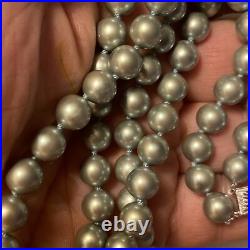 Bracelet And Choker Set Grey Majorca Faux Pearl Multiple Strand 14k White Gold Bracelet And Choker Set Grey Majorca Faux Pearl Multiple Strand 14k White Gold